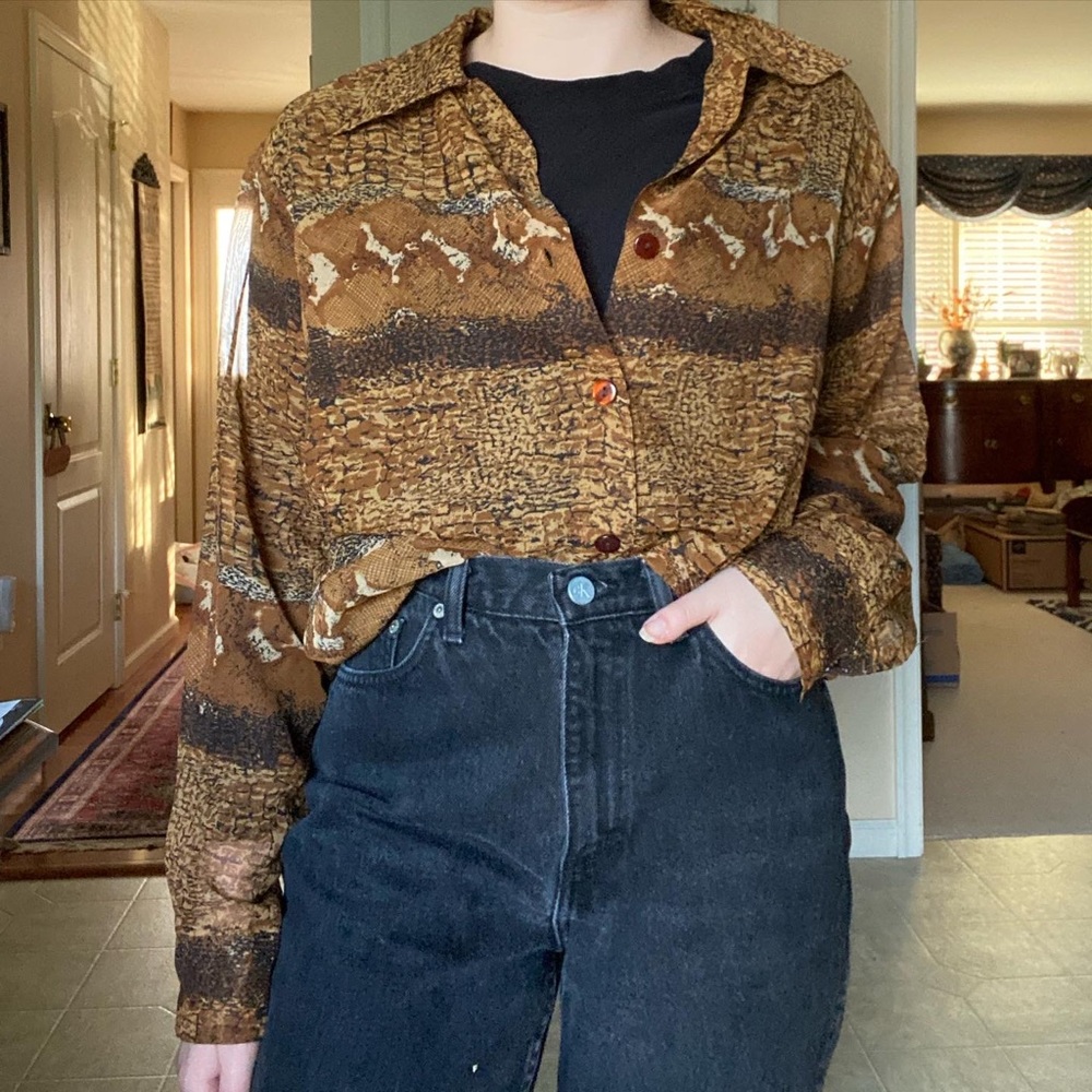 Animal Print Button Down